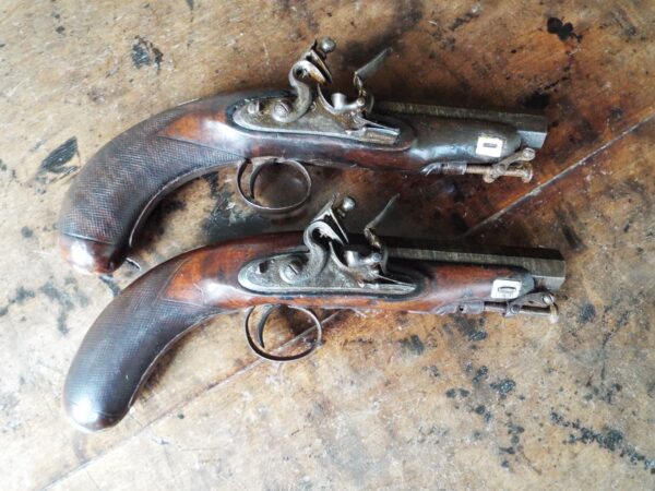 A Pair of Flintlock Overcoat Pistols By Wilson Of London