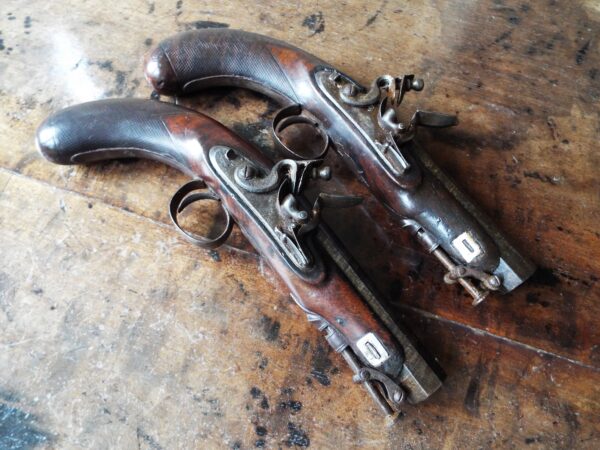 A Pair of Flintlock Overcoat Pistols By Wilson Of London - Image 3