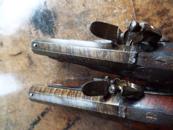 A Pair of Flintlock Overcoat Pistols By Wilson Of London - Image 6