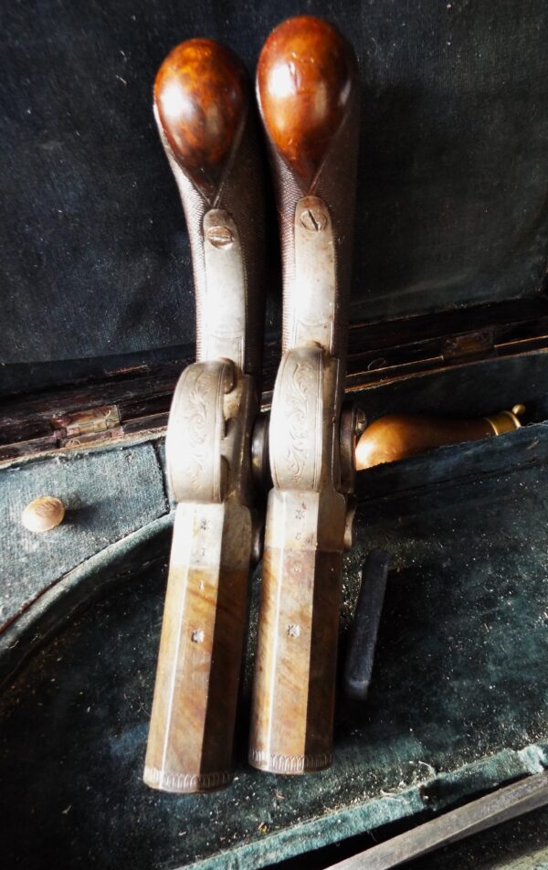 19th Century Cased Pair Of Manstopper Pocket Pistols By Askey - Image 12