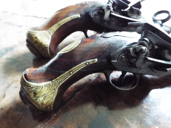 A Pair Of 18th Century Spanish Miquelet Belt Pistols - Image 8