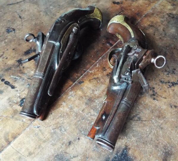 A Pair Of 18th Century Spanish Miquelet Belt Pistols - Image 10