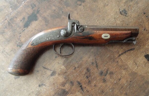 Percussion Traveling Pistol by Blissett Of London