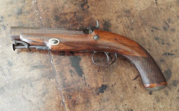 Percussion Traveling Pistol by Blissett Of London - Image 8