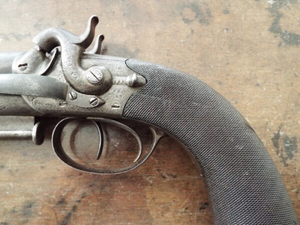 19th Century Percussion Over and Under Belt pistol - Image 6