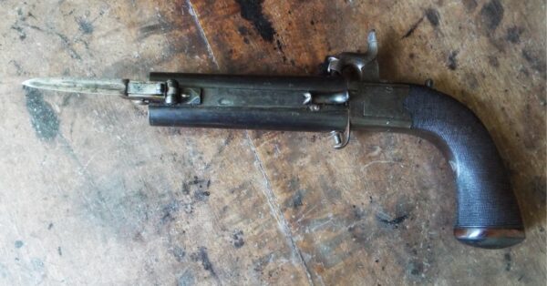 A Very Fine Cased Percussion Bayonet Pistol By Collins of London - Image 7