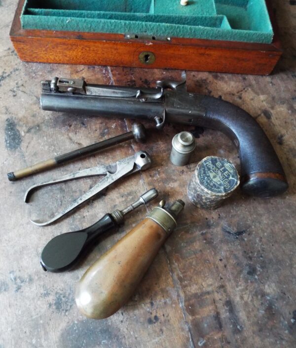 A Very Fine Cased Percussion Bayonet Pistol By Collins of London - Image 4