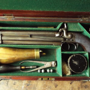 19th Century Double Barrel Belt Pistol by Beckwith of London