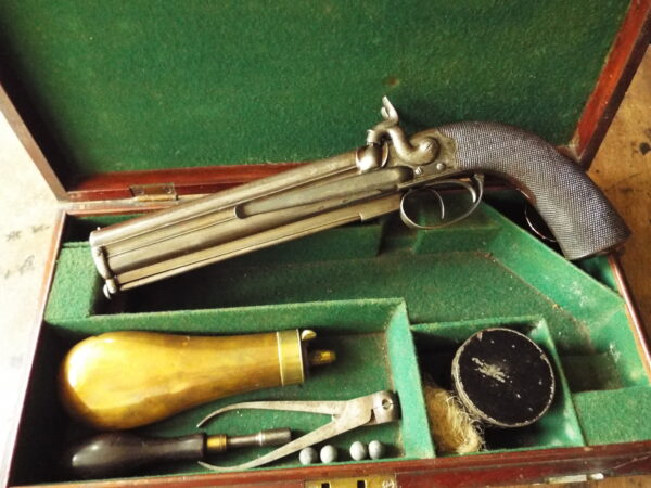 19th Century Double Barrel Belt Pistol by Beckwith of London - Image 3