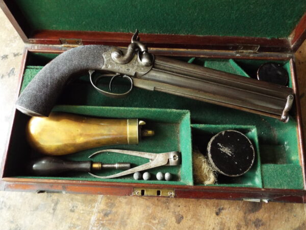 19th Century Double Barrel Belt Pistol by Beckwith of London - Image 5