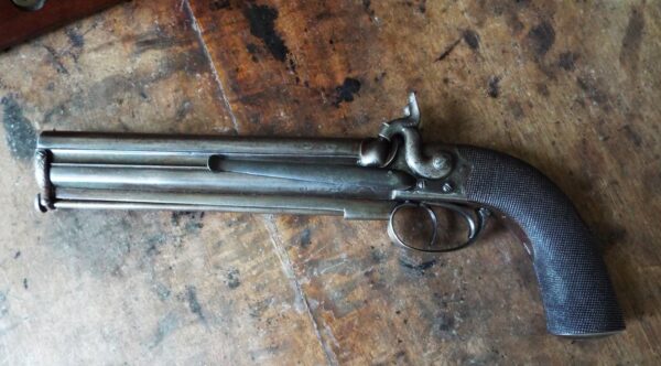 19th Century Double Barrel Belt Pistol by Beckwith of London - Image 8