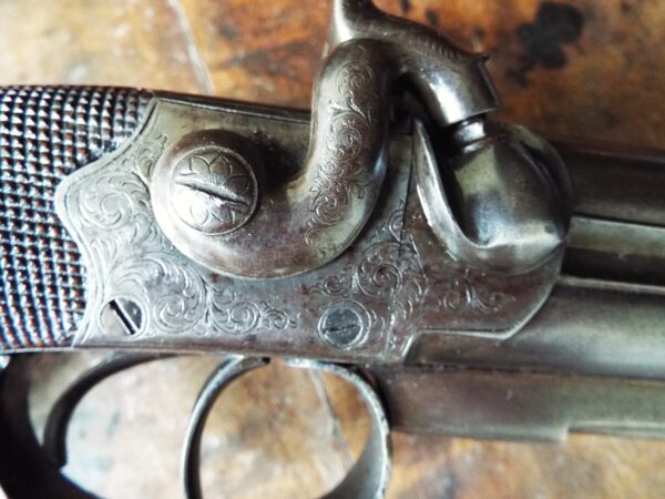 19th Century Double Barrel Belt Pistol by Beckwith of London - Image 9