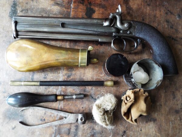 19th Century Double Barrel Belt Pistol by Beckwith of London - Image 4