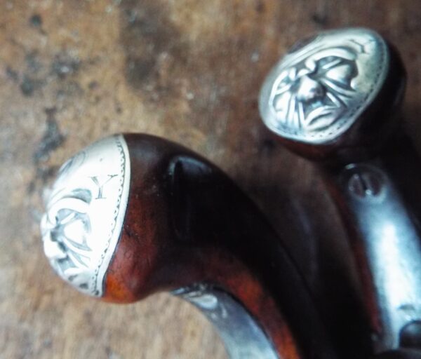Flintlock Queen Anne Period Cannon Barrel Pocket Pistols - Image 7