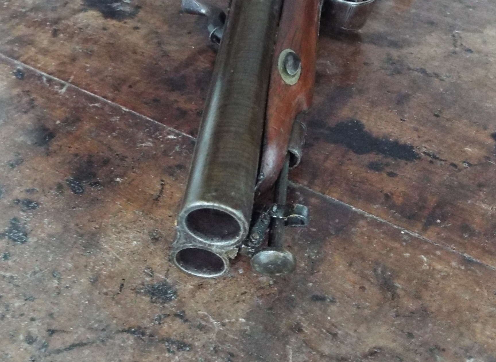 19th Century Percussion Double Barrel Howdah Pistol - Image 3