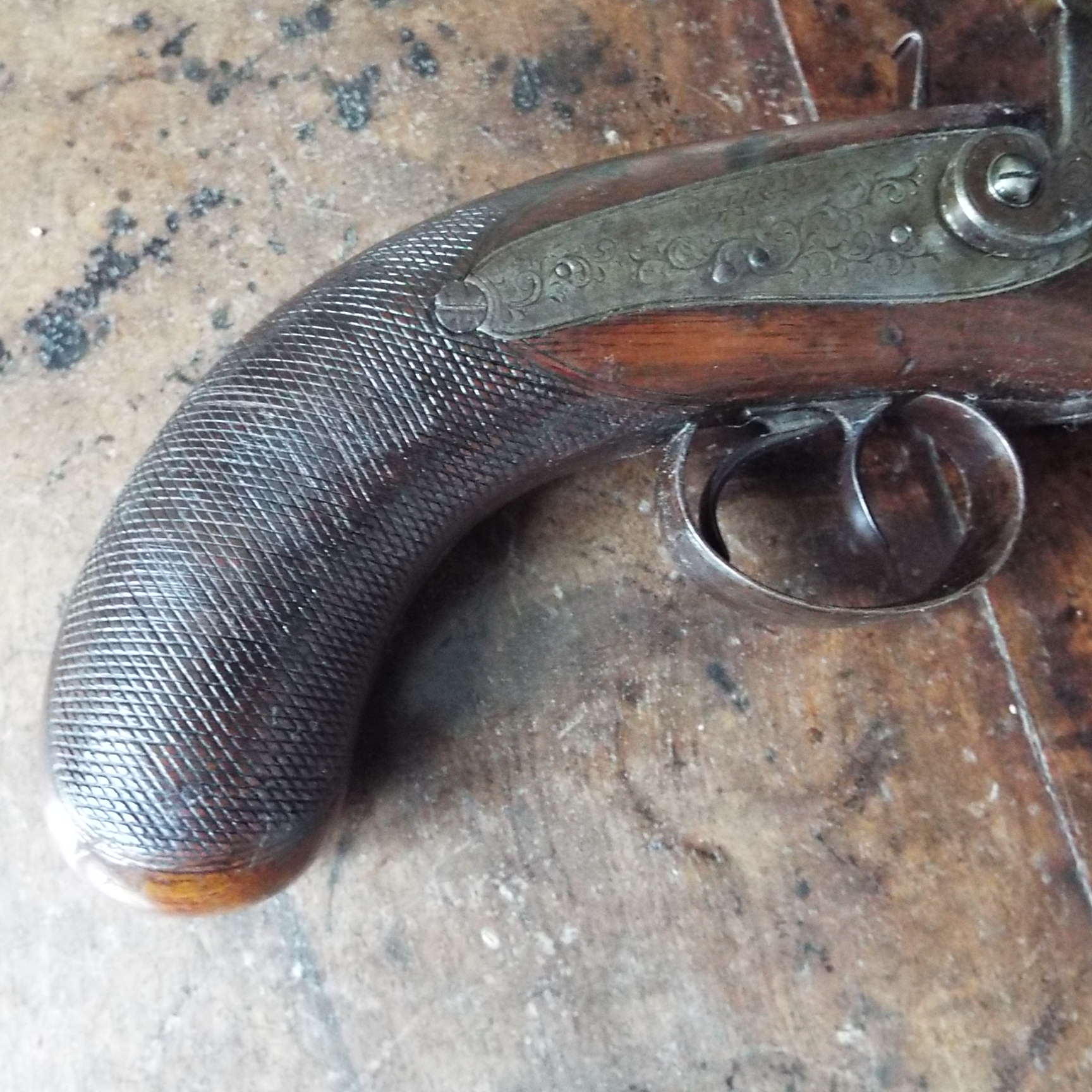 19th Century Percussion Double Barrel Howdah Pistol - Image 5