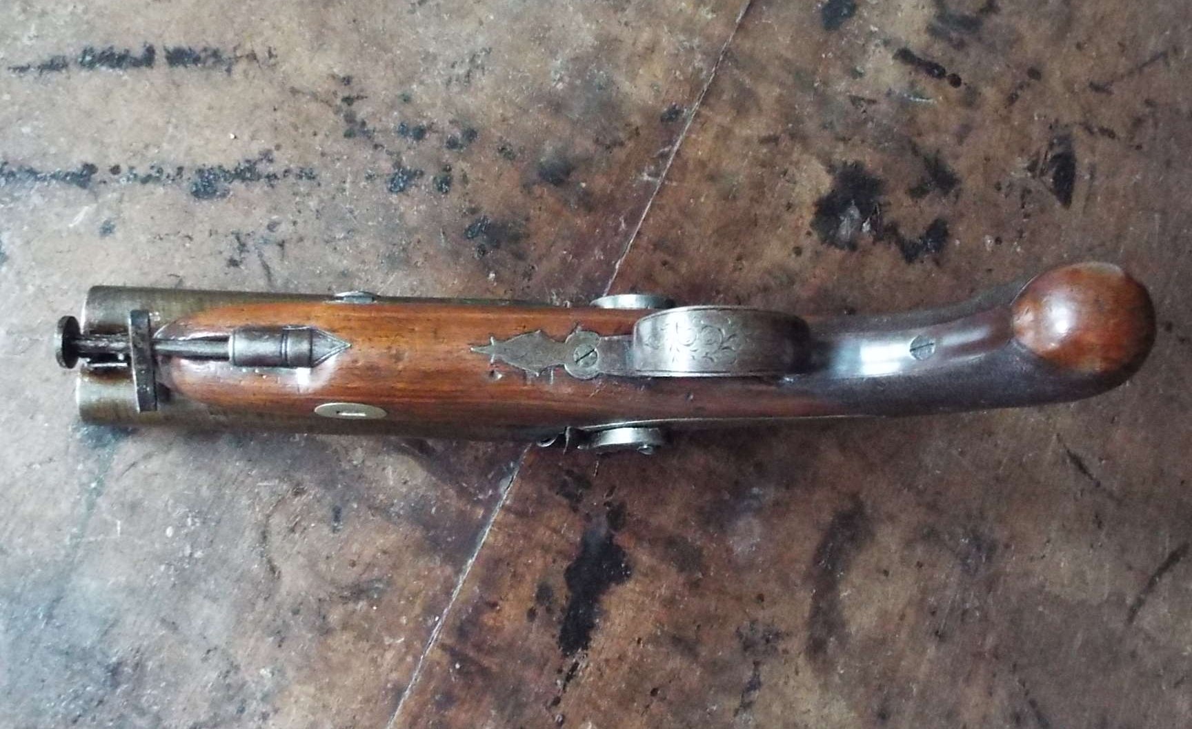 19th Century Percussion Double Barrel Howdah Pistol - Image 9