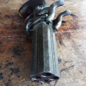 19th Century Four Barrel Turn-over Overcoat Pistol