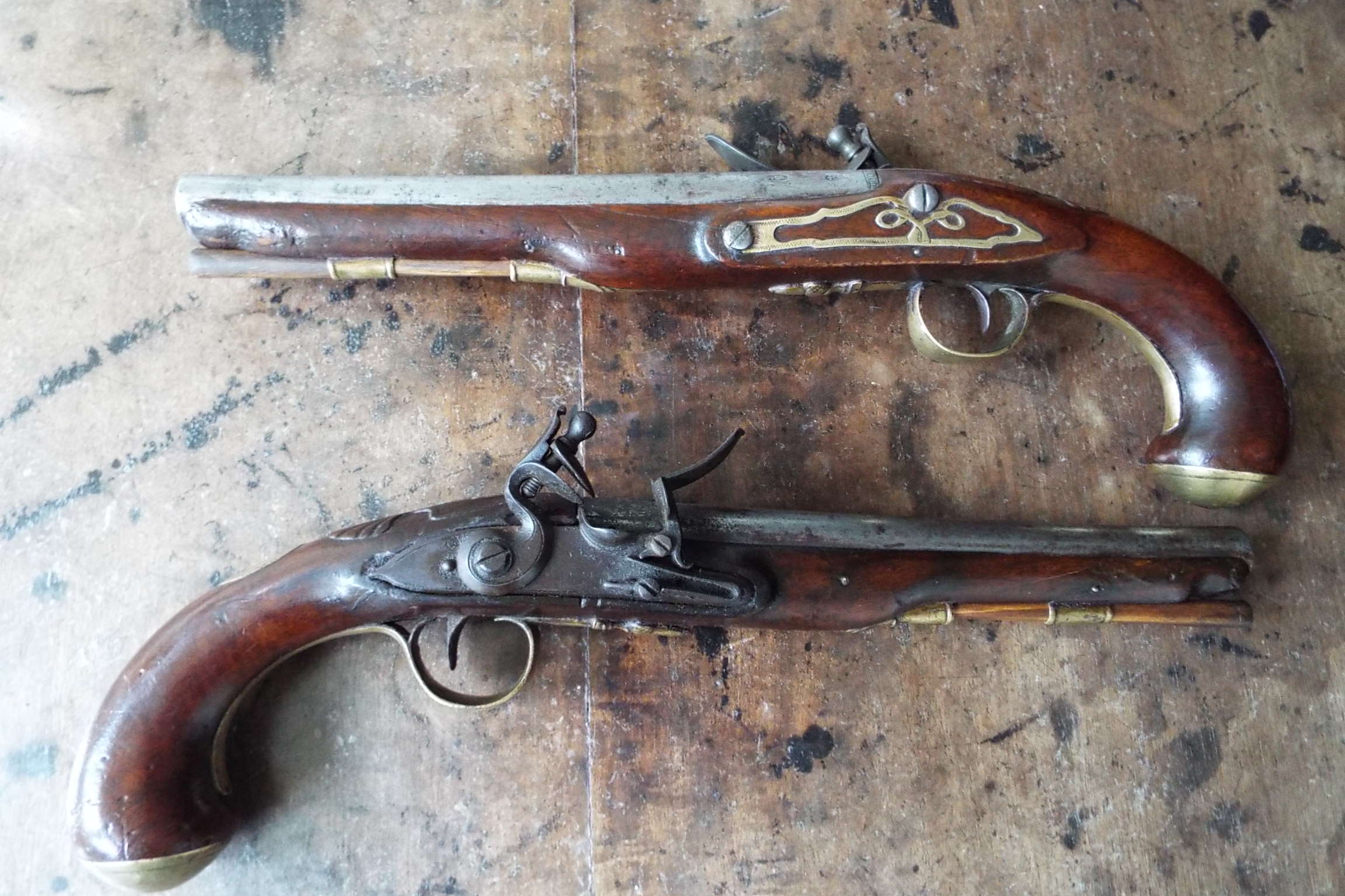 18th Century Flintlock Livery Pistols By Ketland - Image 5