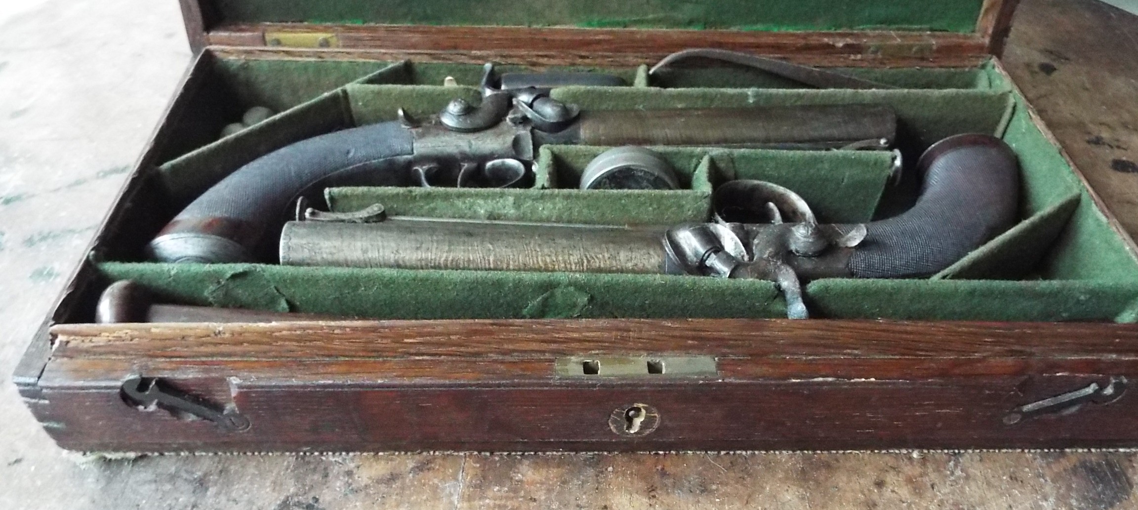 Cased Pair of Percussion Belt Pistols by J & W Wood of Manchester - Image 4